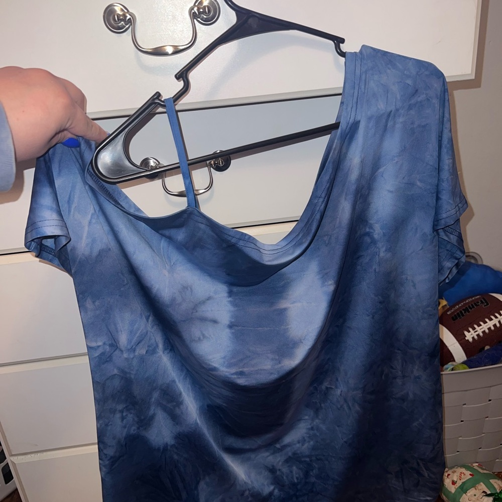Shoulder cut shirt SHEIN